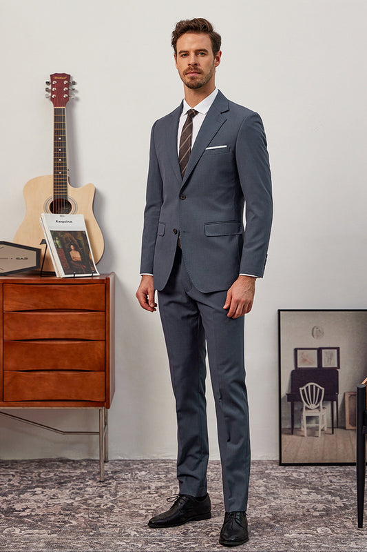 [AJ-MAN'S] REGULAR FIT GRAY BLUE SUITS