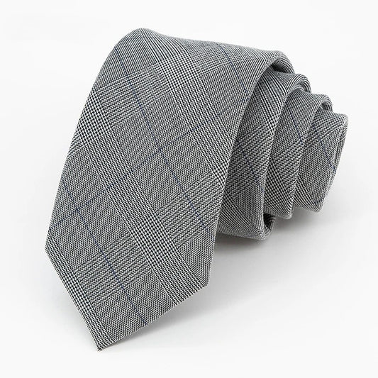 [AJ-MAN'S] GRAY GLENCHECK CLASSIC TIE