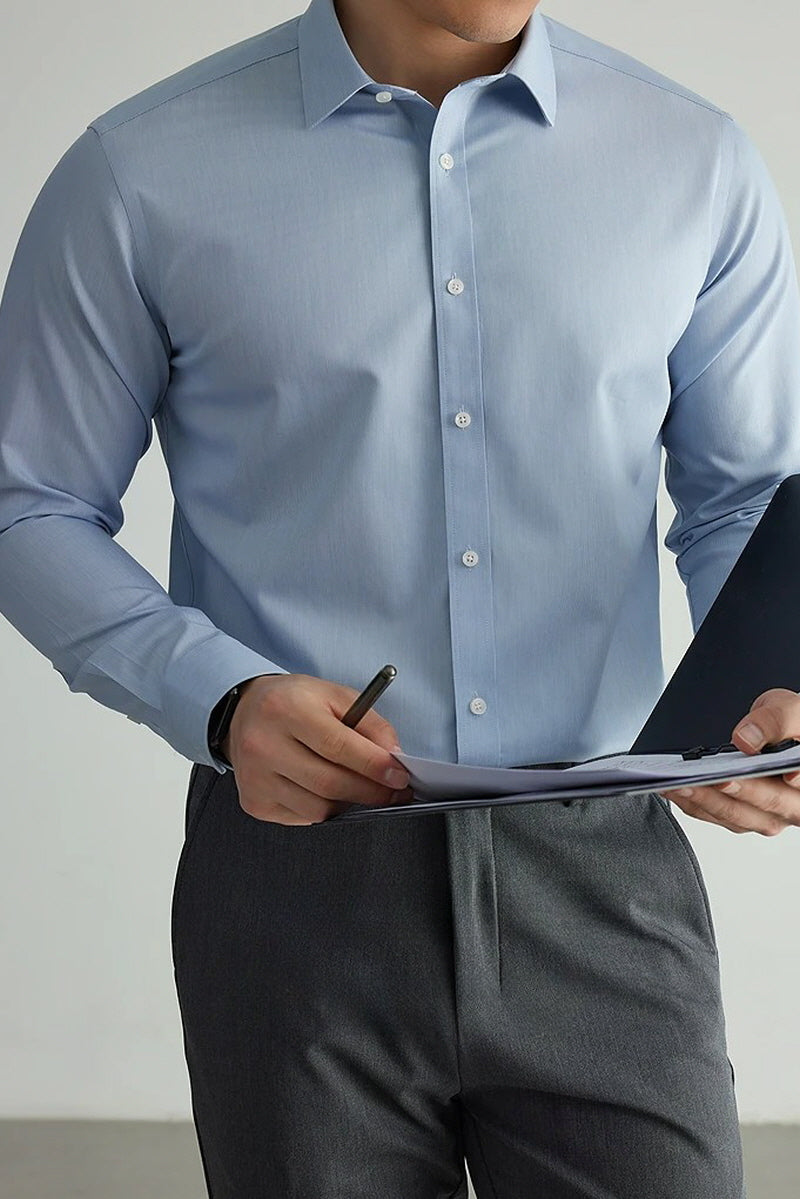 [AJ-MAN'S] PREMIUM LIGHT BLUE FORMAL SHIRT