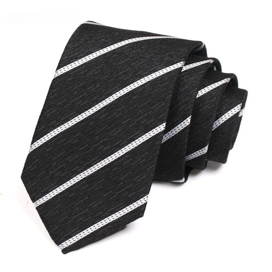 [AJ-MAN'S] BLACK STRIPE TIE