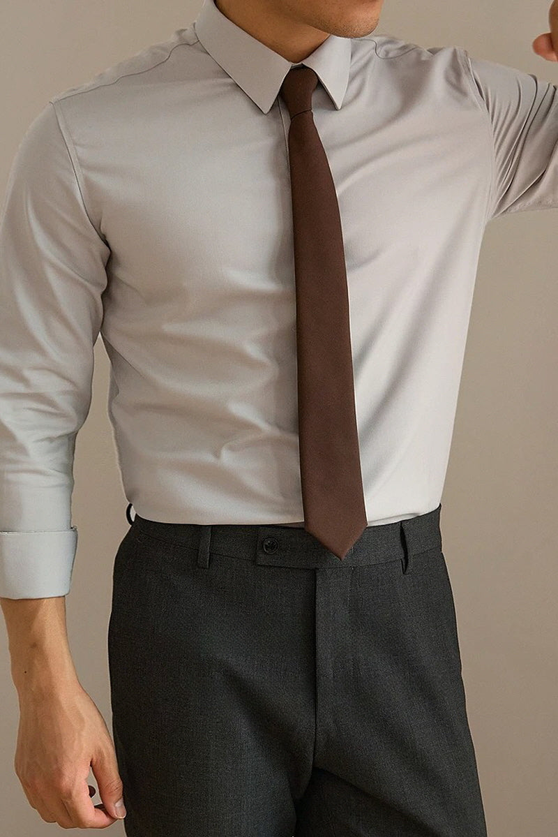 [AJ-MAN'S] PREMIUM GRAY FORMAL SHIRT