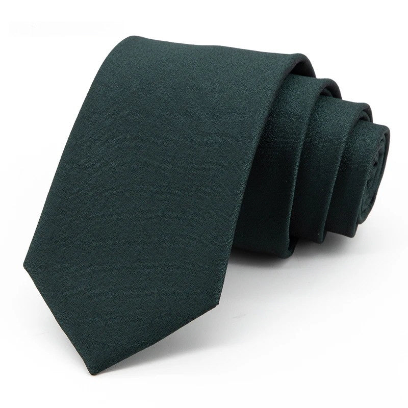 [AJ-MAN'S] DARK GREEN SOLID TIE