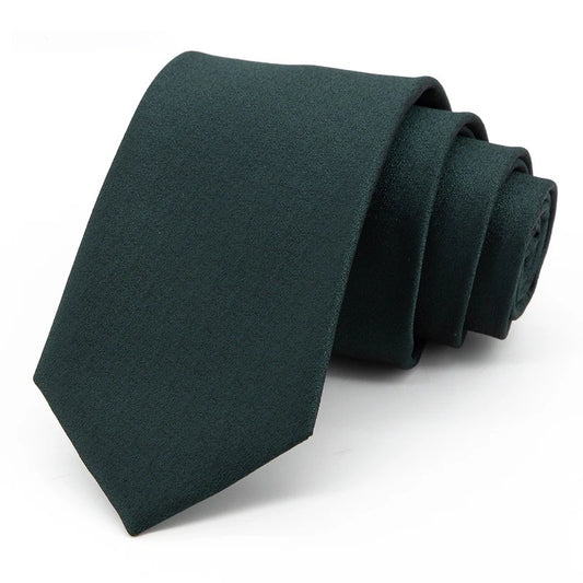 [AJ-MAN'S] DARK GREEN SOLID TIE