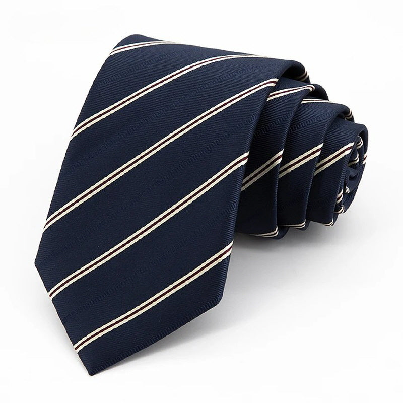 [AJ-MAN'S] DARK BLUE STRIPE TIE