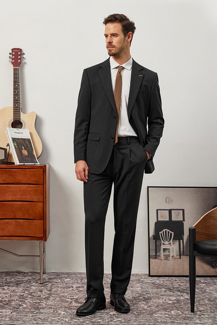 [AJ-MAN'S] REGULAR FIT BLACK SUITS
