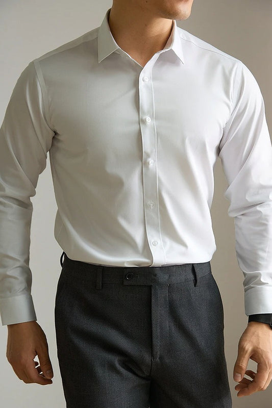 [AJ-MAN'S] PREMIUM WHITE FORMAL SHIRT
