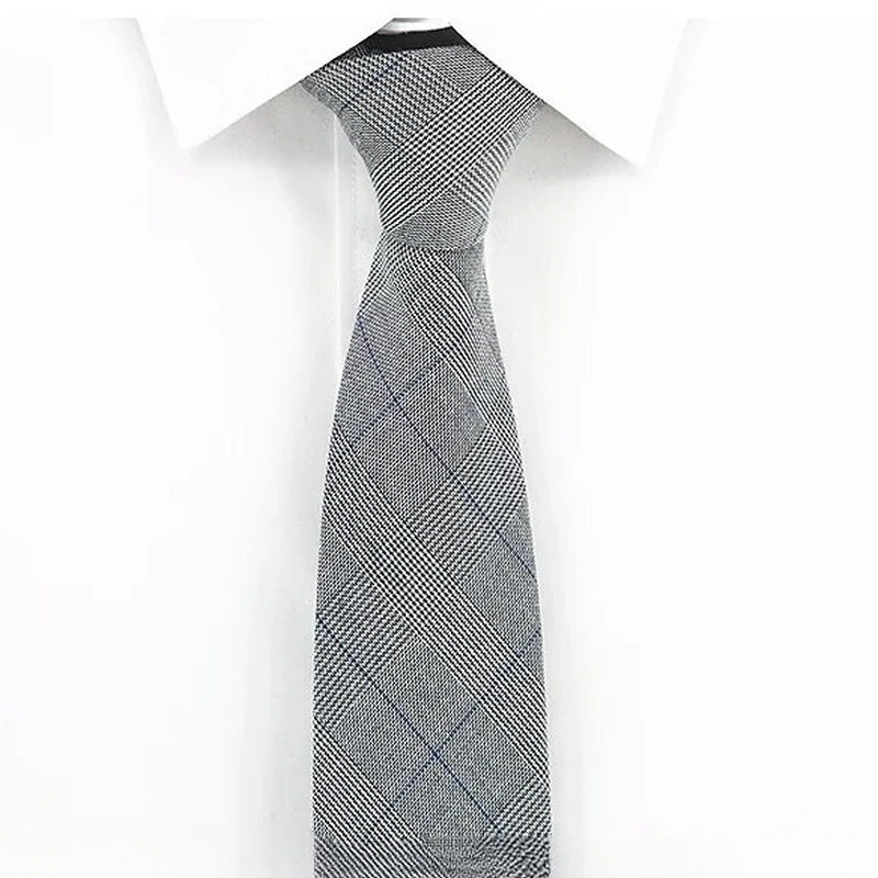 [AJ-MAN'S] GRAY GLENCHECK CLASSIC TIE