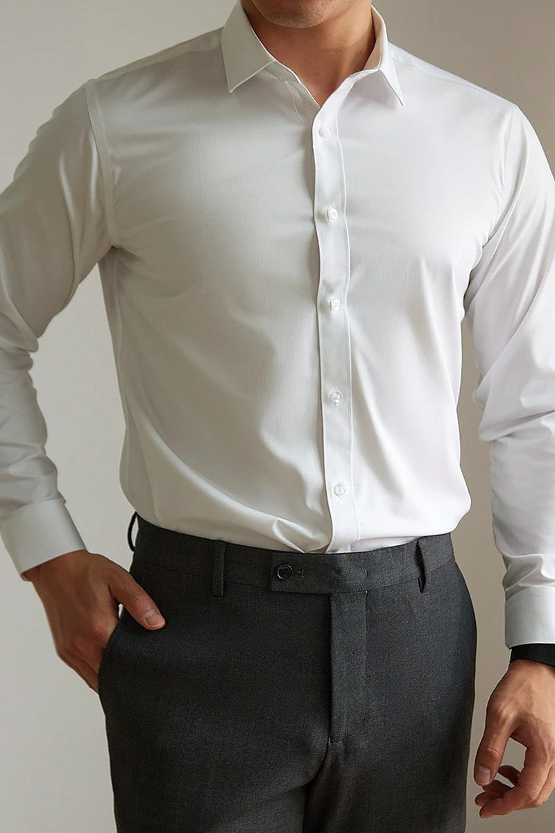 [AJ-MAN'S] PREMIUM WHITE FORMAL SHIRT