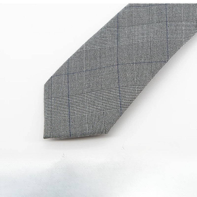 [AJ-MAN'S] GRAY GLENCHECK CLASSIC TIE