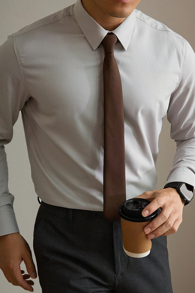 [AJ-MAN'S] PREMIUM GRAY FORMAL SHIRT