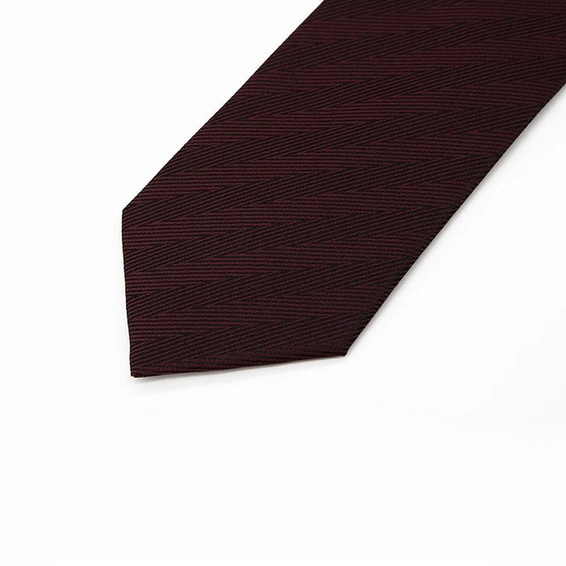 [AJ-MAN'S] BURGUNDY STRIPE TIE
