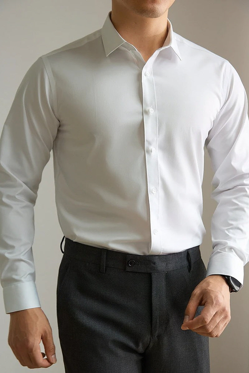 [AJ-MAN'S] PREMIUM WHITE FORMAL SHIRT