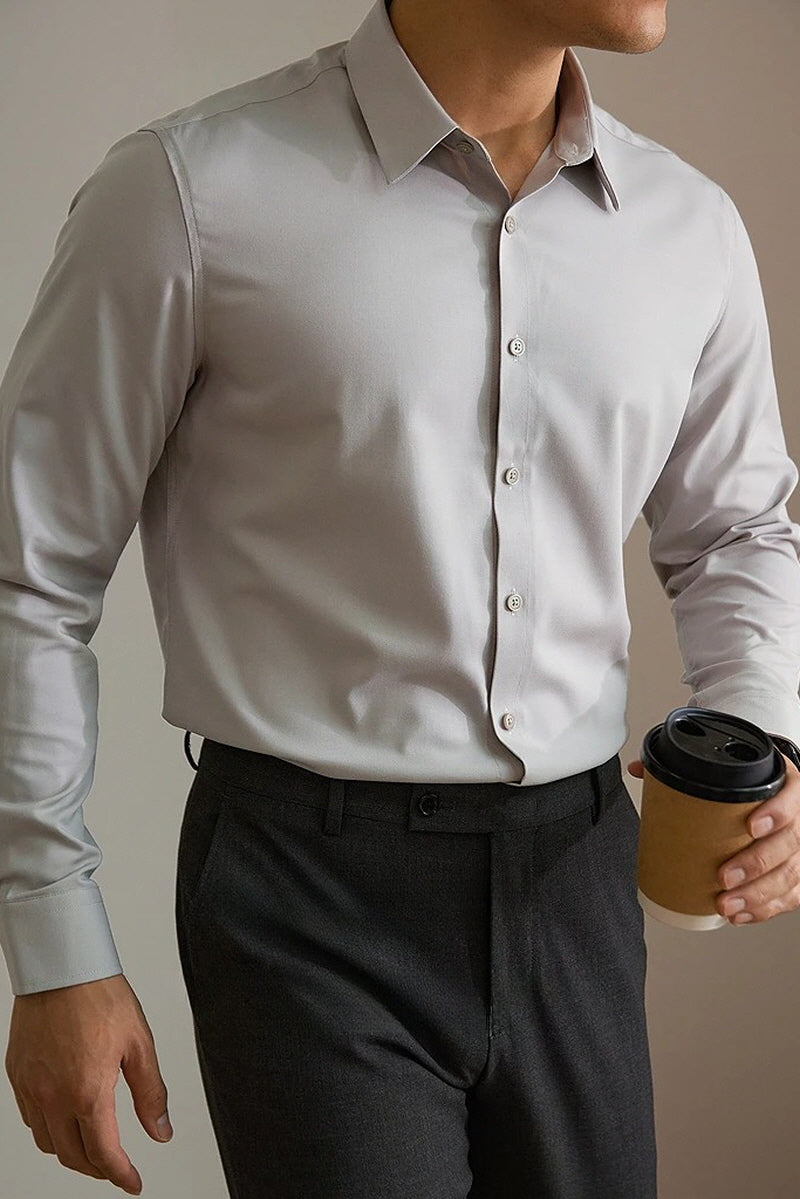 [AJ-MAN'S] PREMIUM GRAY FORMAL SHIRT