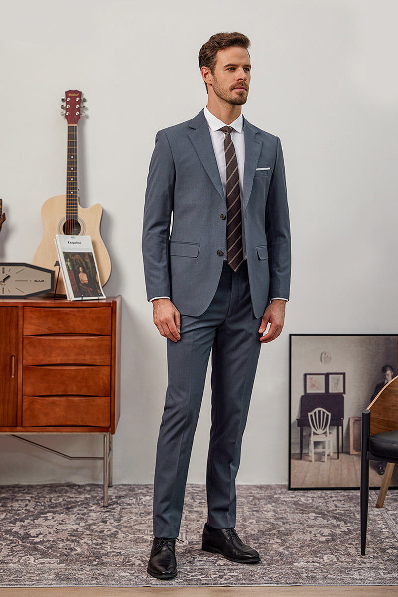[AJ-MAN'S] REGULAR FIT GRAY BLUE SUITS