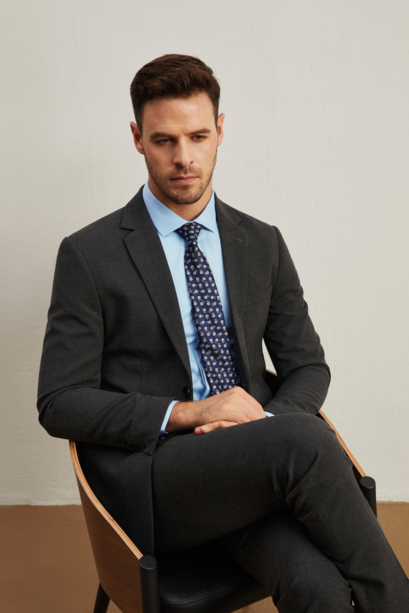 [AJ-MAN'S] REGULAR FIT DARK GRAY SUITS
