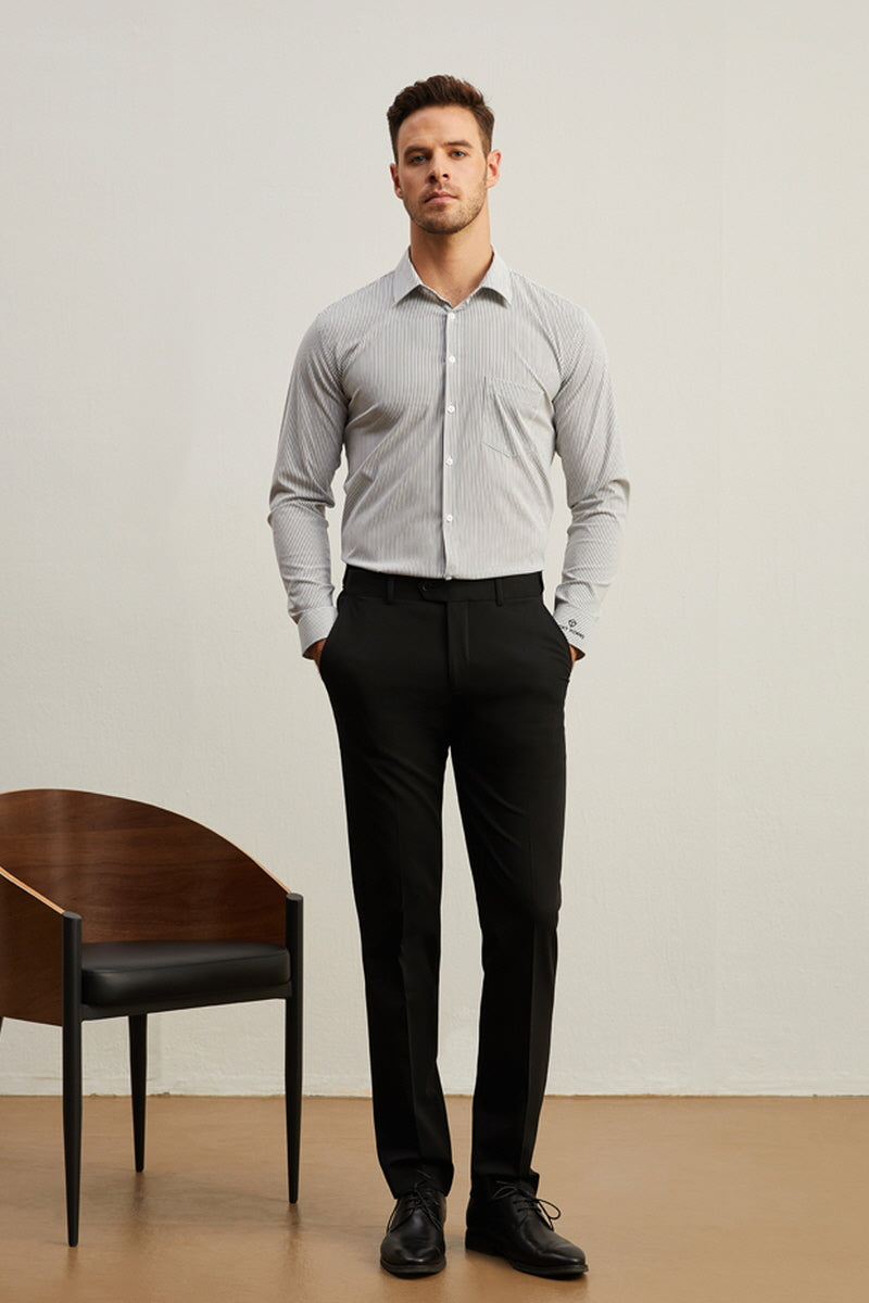 [AJ-MAN'S] REGULAR FIT BLACK SUITS (DOUBLE BOTTON)