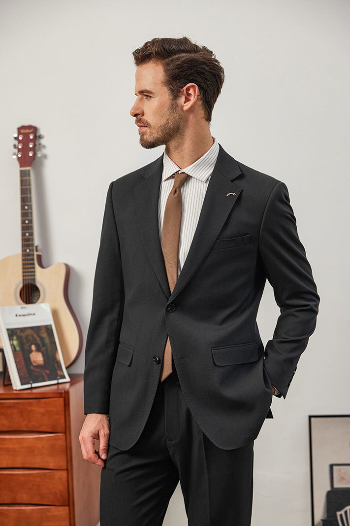 [AJ-MAN'S] REGULAR FIT BLACK SUITS