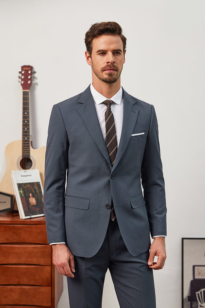 [AJ-MAN'S] REGULAR FIT GRAY BLUE SUITS