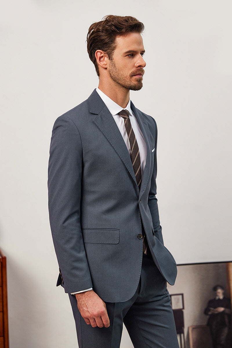 [AJ-MAN'S] REGULAR FIT GRAY BLUE SUITS