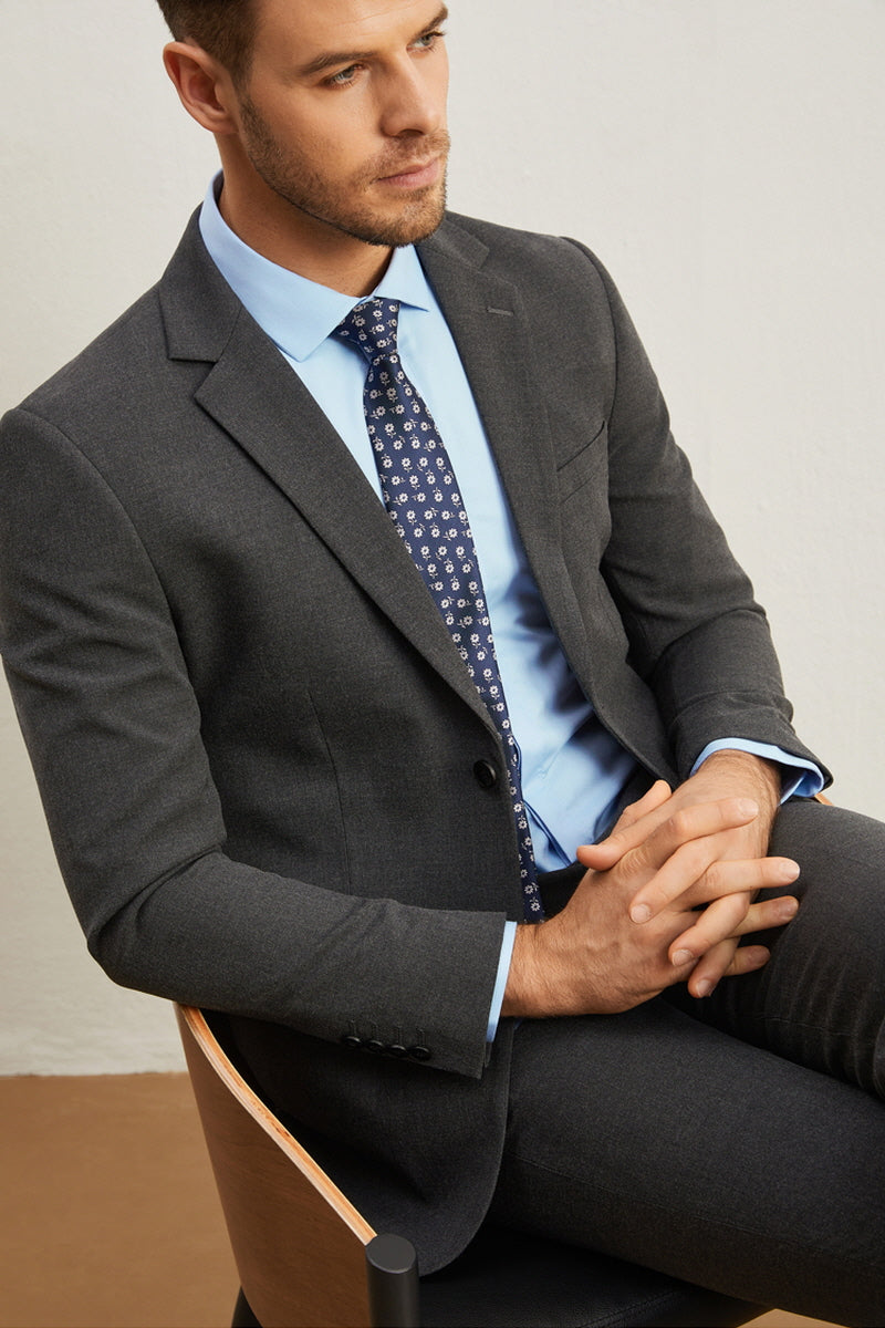 [AJ-MAN'S] REGULAR FIT DARK GRAY SUITS