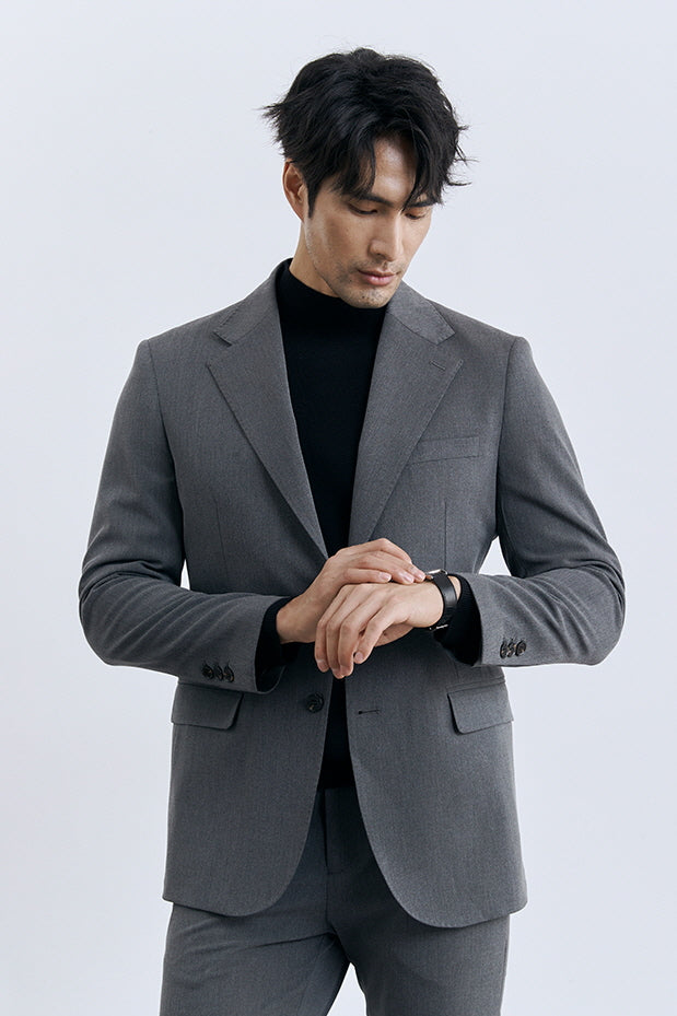 [AJ-MAN'S] GRAY SIGNATURE JACKET