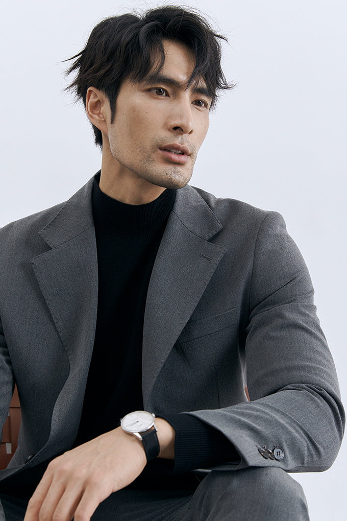 [AJ-MAN'S] GRAY SIGNATURE JACKET